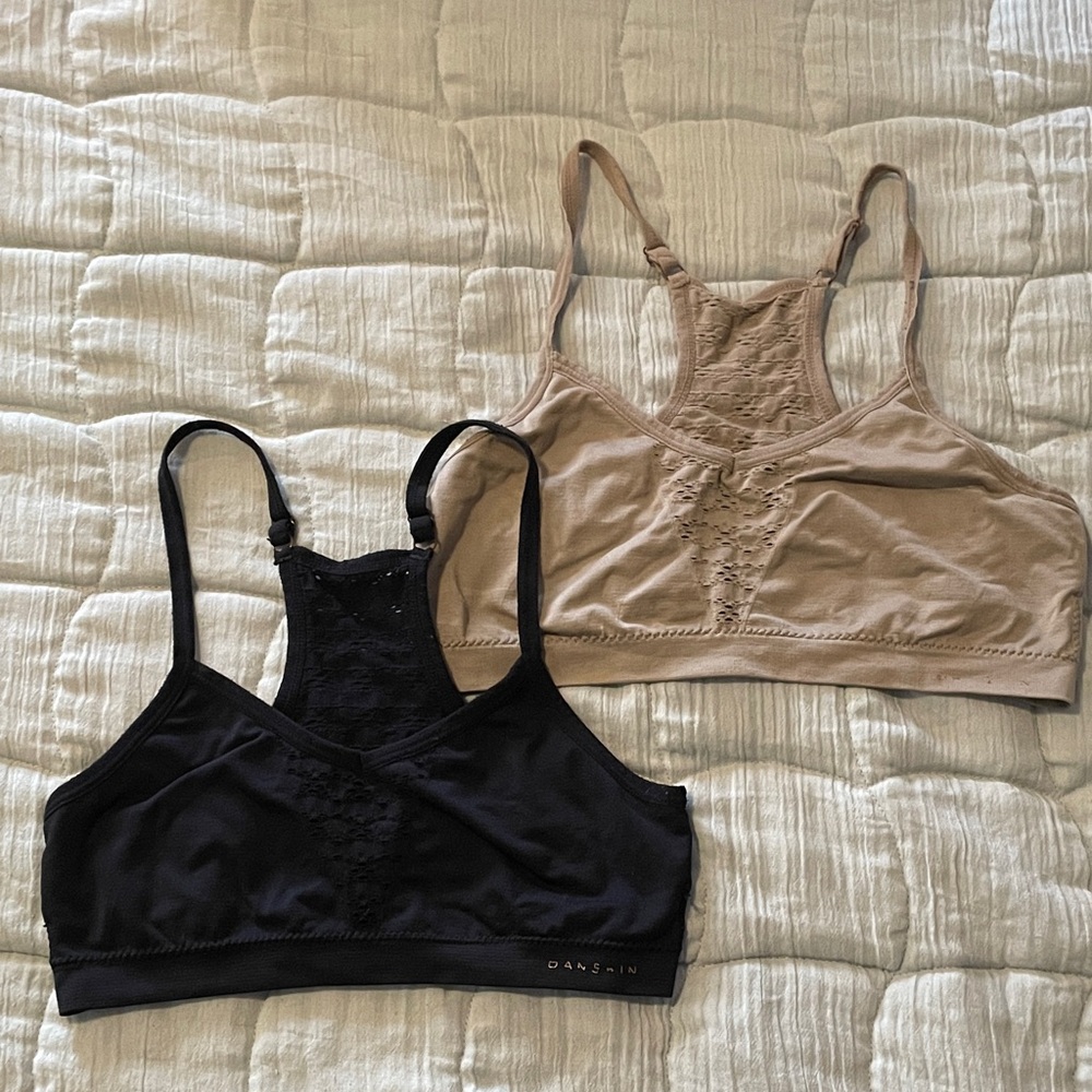 Danskin Black and Tan Sports Bras Intimates & Sleepwear